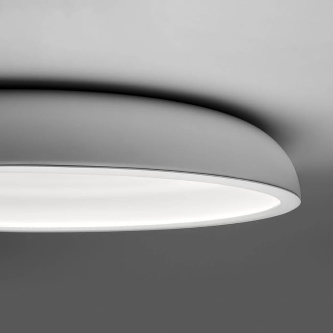 Stilnovo LED plafondlamp Reflexio, Ø 46cm, wit