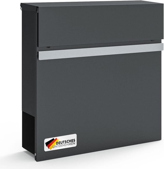 Moderne brievenbus - Postbox met krantenvak - Veilig post ontvangen - Afsluitbaar met naamplaatje