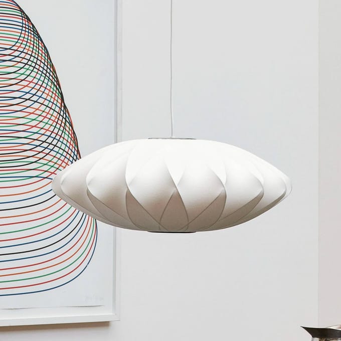 HAY Nelson Schotelvormige Hanglamp met Kruisvormige Bubbels, Medium, Gebroken Wit