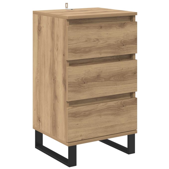 vidaXL - Dressoir - artisanaal - eikenkleurig - Bewerkt - hout