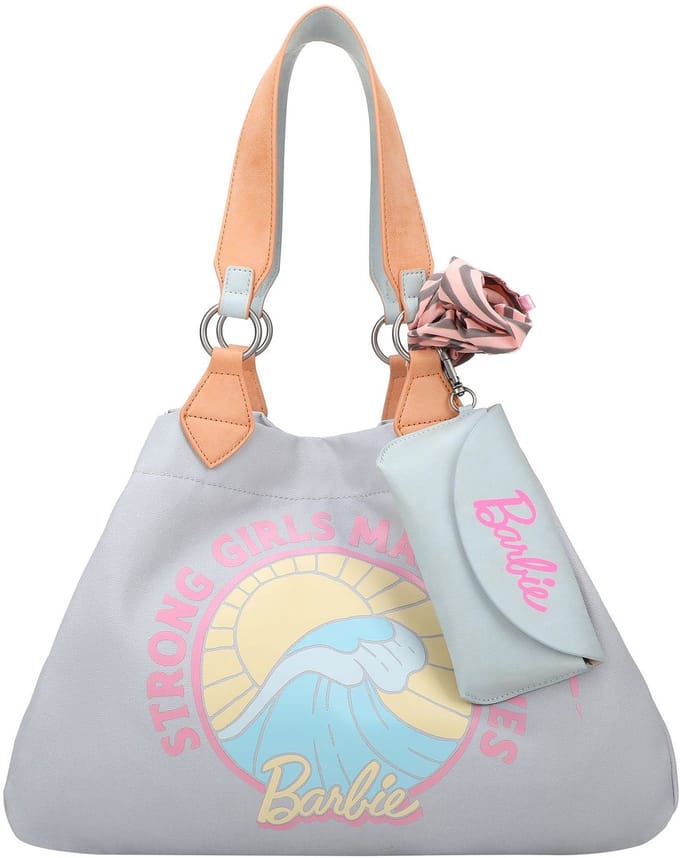 Fritzi aus Preußen Schoudertas Izzy Medium Big Wave Limited Barbie Shoulder Bag Light Blue Wave Lichtblauw