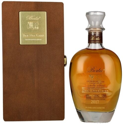Berta Grappa Berta Bric del Gaian Grappa di Moscato Invecchiata 2017 43% Vol. 0,7l in Holzkiste