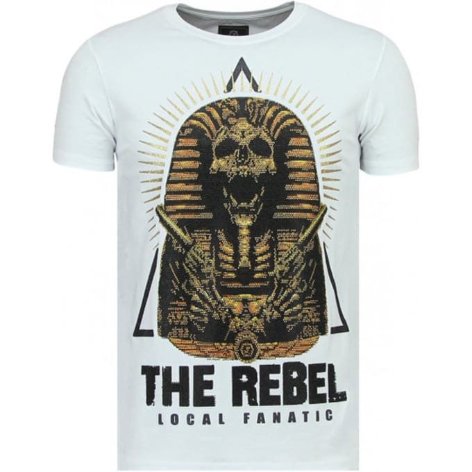 Rebel Pharaoh - Exclusieve T shirt Heren - 6322W - Wit