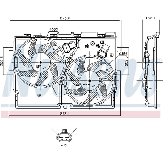 Koelventilatorwiel, motorkoeling NISSENS 85958