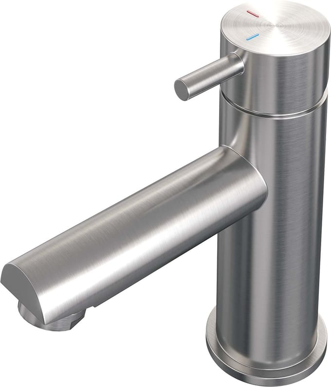Brauer Brushed - Edition Wastafelmengkraan opbouw - laag - model b - PVD - geborsteld RVS