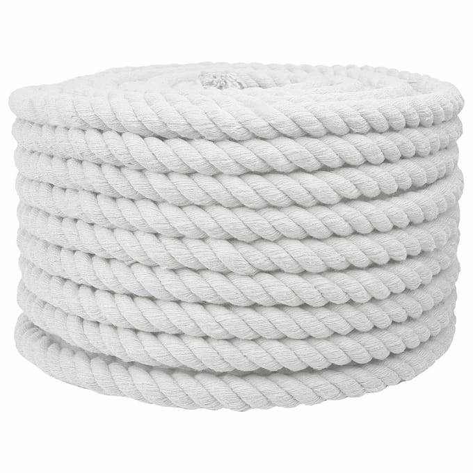 vidaXL - Katoenen - Touw - 16 - mm - 100 - m - Wit - 100% - katoen