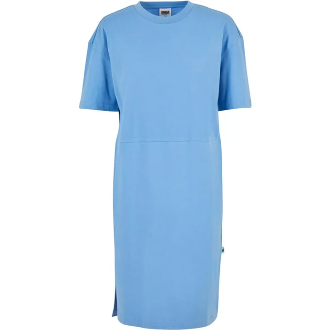 Urban Classics - Organic Oversized Slit Tee Korte jurk - S - Blauw