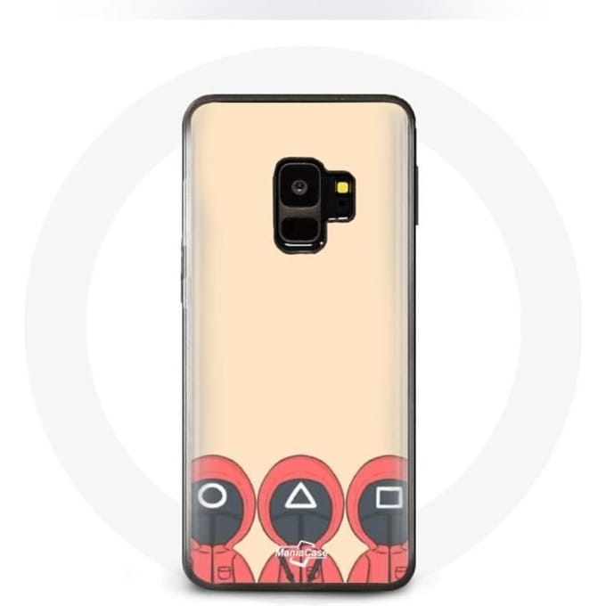 Case voor Samsung S9 plus Squid Game Masks Triangle Square en Circle Fan Art