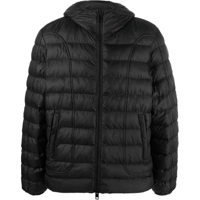 Diesel Effen capuchonjas heren (Zwart)