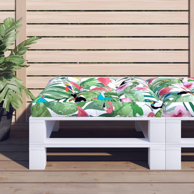 vidaXL - Palletkussen - 80x80x12 - cm - stof - meerkleurig