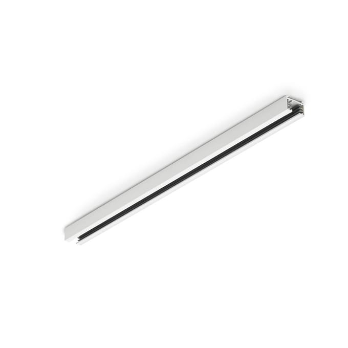 Spanningsrail - DUOLINE - 2 Fase - Opbouw - Aluminium - Mat Wit - 0.5m