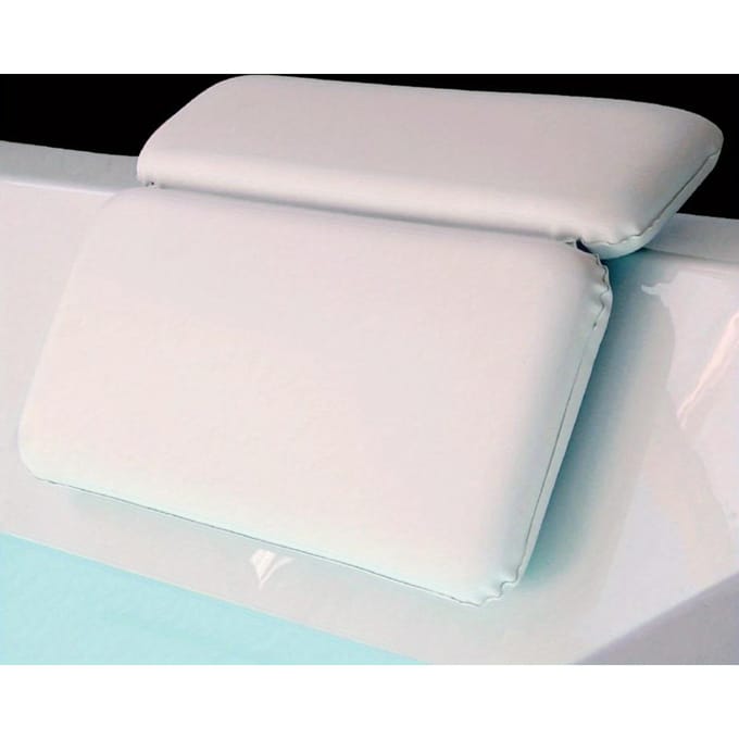 Coussin de baignoire confortable, doux, antidérapant, imperméable, en PU, coussin de bain relaxant, coussin d'appui-tête de salle de bain à ventouse pour spa blanc