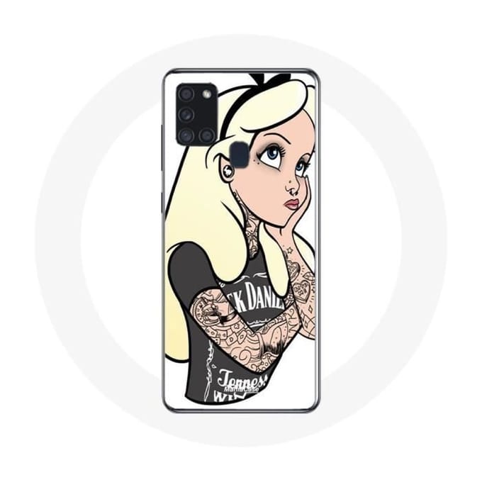 Coque - Maniacase - Galaxy A21S - Alice princesse tatouée - Souple - Protection synthétique
