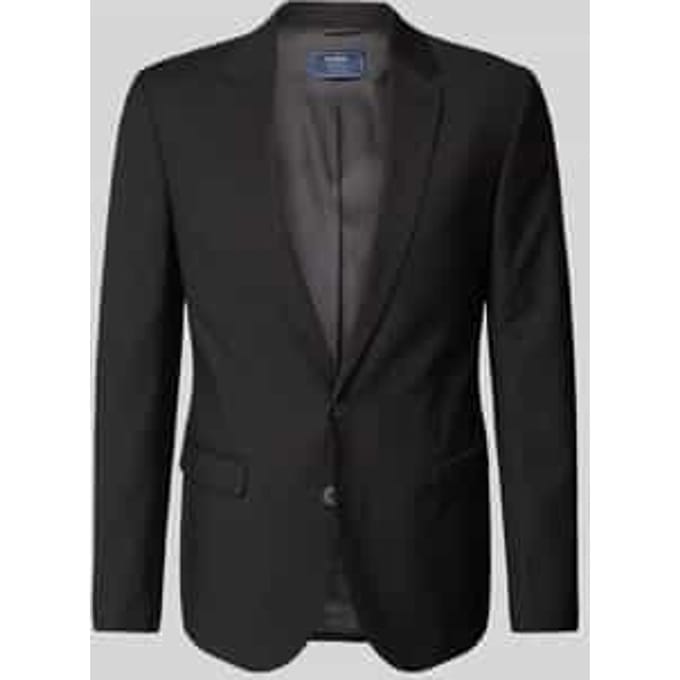 2-knoops colbert met paspelzakken op de borst en viscose