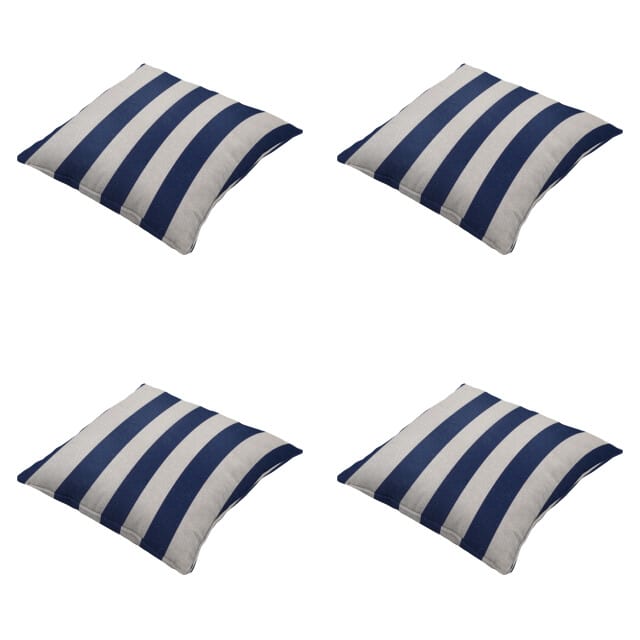 Madison - Sierkussen Amora - Blauw - 50x50x10cm - Set van 4