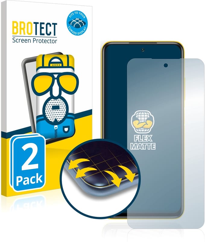 BROTECT - Screenprotector voor Xiaomi Poco M3 Pro 5G - Folie Beschermfolie matte volledig dekking 2 Stuks