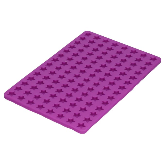Hondenkoekjesvormen 112 Gaten Vijfpuntige Ster Siliconen Koekjesvormen voor DIY Chocolade Snoep purple
