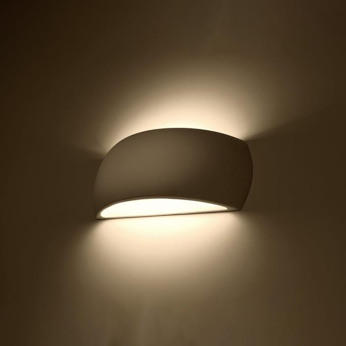 Sollux Lighting Wandlamp Pantius - G9 - wit - keramiek - 14x32x9cm