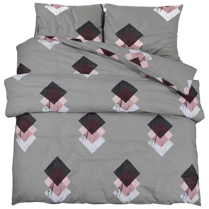 vidaXL Dekbedovertrekset 155x220 cm katoen meerkleurig