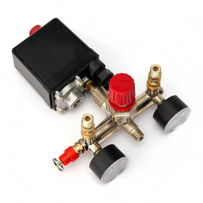 125 PSI 12 Bar Kleine Luchtcompressor Drukschakelaar Regeling Verstelbare Regelklep Instrument