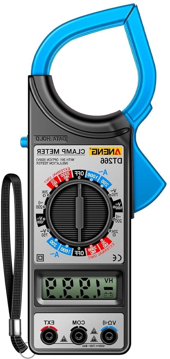 Digitale Tangmeter - Multimeter Klem - Elektrische Metingen - Data Vasthouden Functie - 0-1000V - Blauw