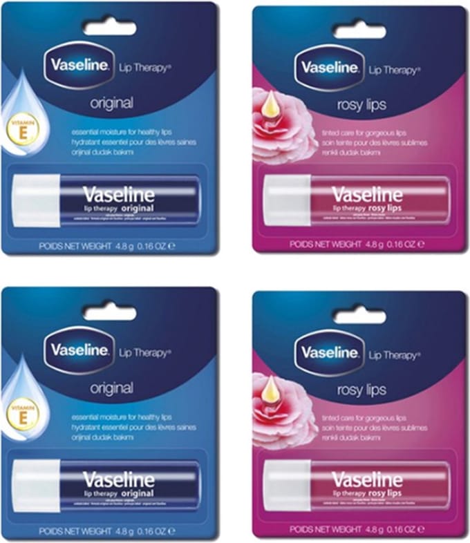 Vaseline lippenstift Transparant Crème 4.8g Lip Therapy - 4 x