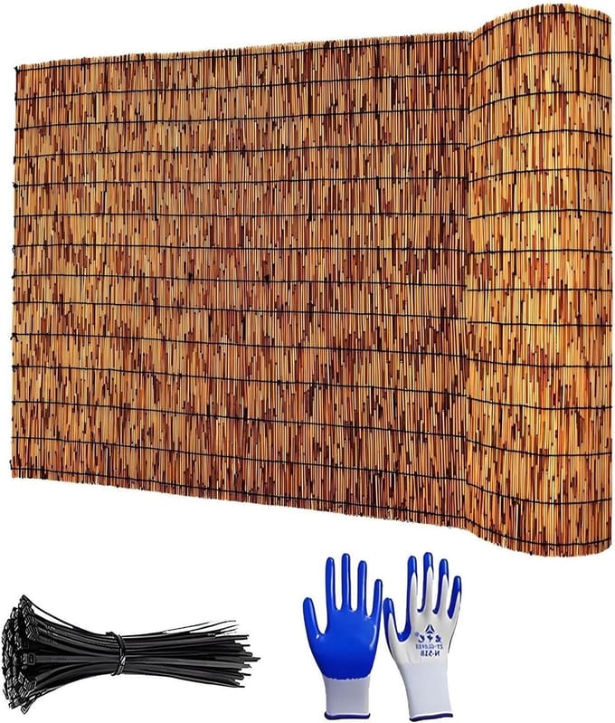 Rieten Schutting - Natuurlijk Riet - Privacy Buiten - Dicht Geweven - 1.8 x 2.5m - Bruin