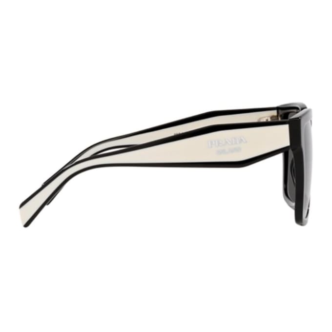 Prada Vierkante Zonnebril Met Logo Dames zonnebril Zwart PR24ZSF1AB5S057 Basic Packaging-Eyeglass Case+Box,57 gray