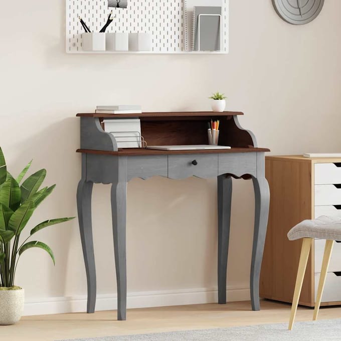 vidaXL Schrijftafel 80x40x92 cm massief mahoniehout