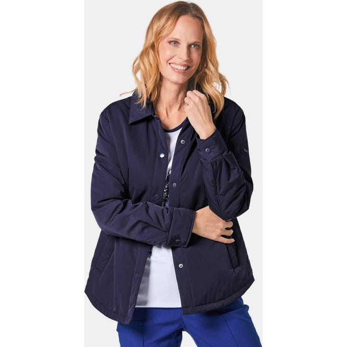 Licht gewatteerd jack - marine - Gr. 48 van Goldner Fashion