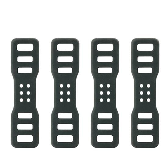 4 stuks herbruikbare goede elasticiteit vaste opvouwbare fietshouder vervangende bandfittingen fietsbandagetouw D gray