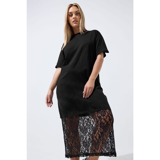 Limited Collection Zwarte Jurk Met Kanten Zoom Size 44