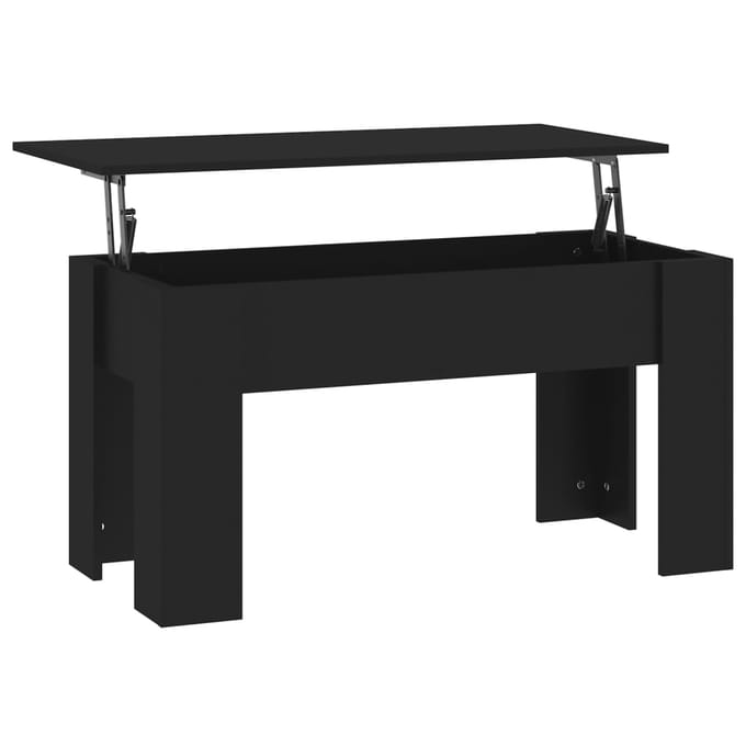 vidaXL - Salontafel - 101x49x52 - cm - bewerkt - hout - zwart