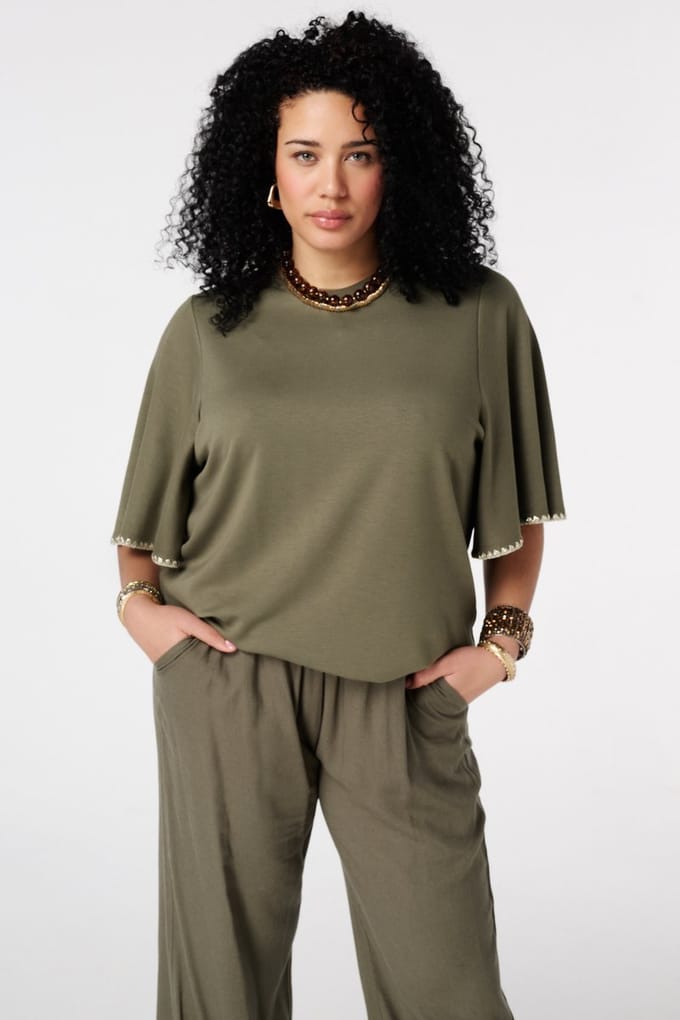MS Mode T-shirt T-shirt met vlindermouwen