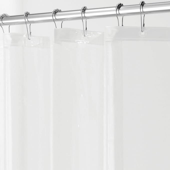 Famanu – Transparant stoffen douchegordijn 180 x 200 cm – waterdicht polyester