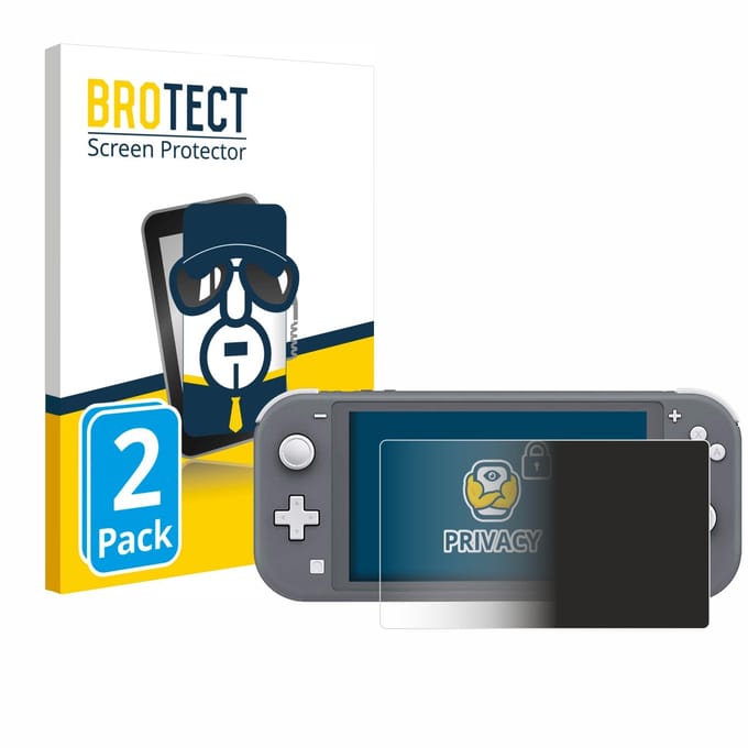 BROTECT - privacy screenprotector voor Nintendo Switch Lite - Folie Beschermfolie Blauwlichtfilter 2 Stuks