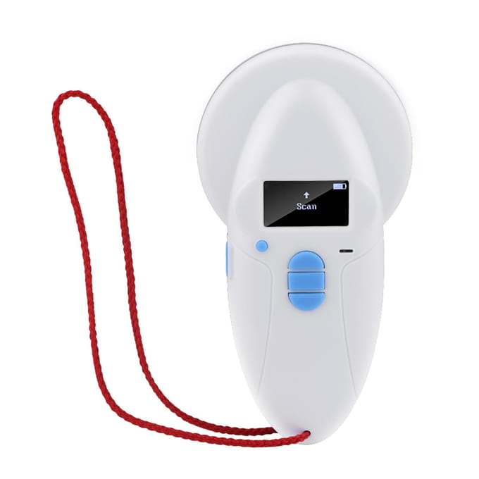 Handheld Oplaadbare Dierenchip ID Reader Microchip RFID Scanner white
