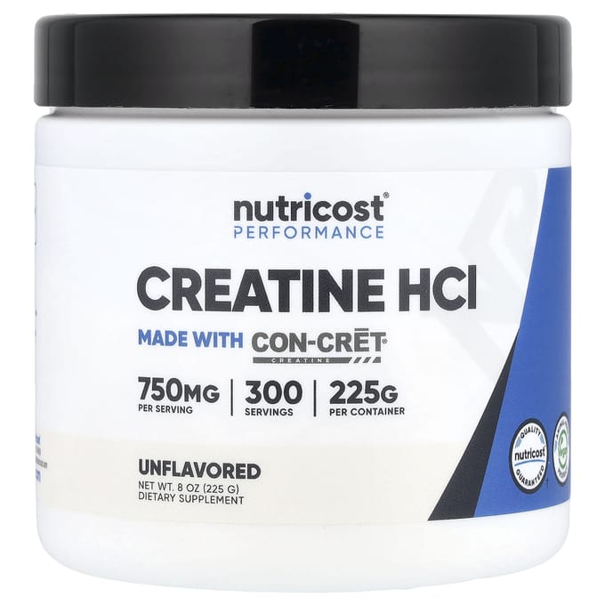Nutricost, Creatine, Ongezoet, 8 oz (225 gr)