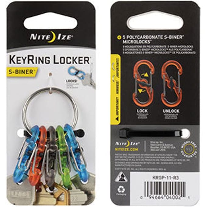 Nite Ize - Sbiner- KeyRing - Locker Steel