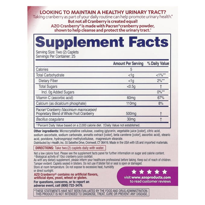 Cranberry®, Urineweggezondheid, 50 Tabletten