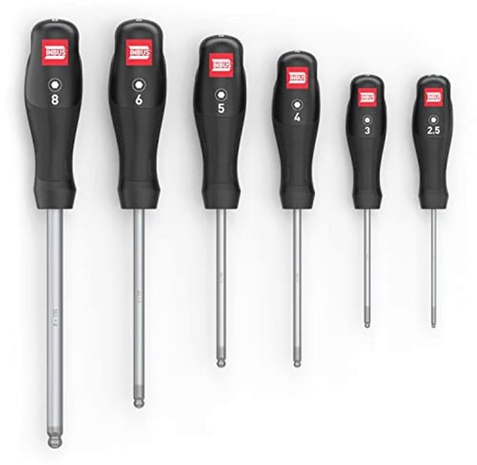 Schroevendraaier Set 6-delig met Kogelkop en HybridTouch, 2.5–8mm