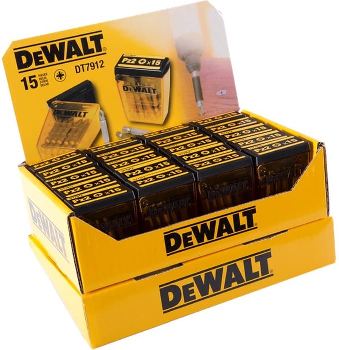 DeWALT DP73-QZ 15-Delige PZ2 Schroefbitset 50mm in Opbergcassette