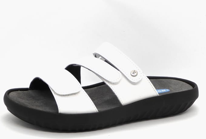 Wolky Slippers Sense wit leer Dames Slippers - Wit - 41