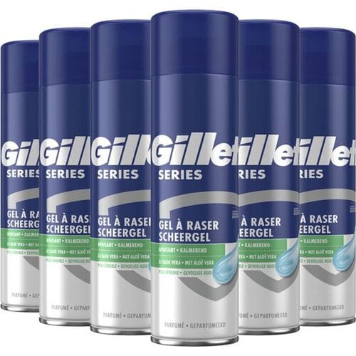 Gillette Series Verzachtende Scheergel Met Aloë Vera - 6 x 200ml