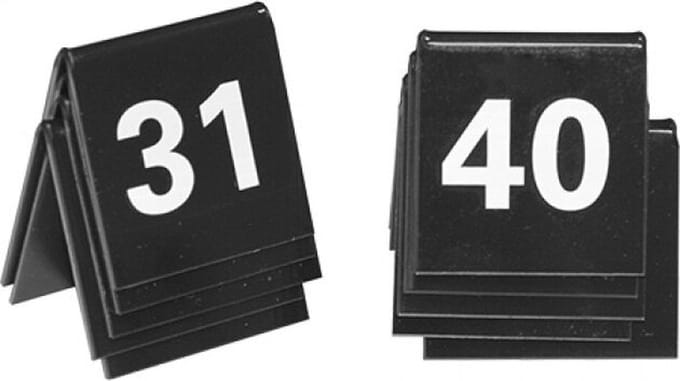 Tafelnummer Set (31T/M40) 880113