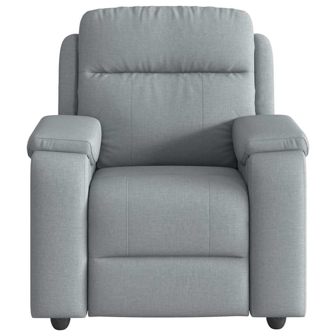 vidaXL - Fauteuil - verstelbaar - stof - lichtgrijs