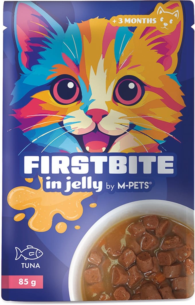 M-PETS firstbite in gelei tonijn 85g pouch - 12st per display - per 12