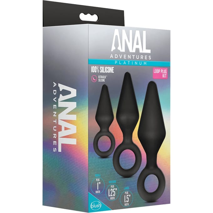 Anal Adventures Platinum - Siliconen Anaal Plug Set