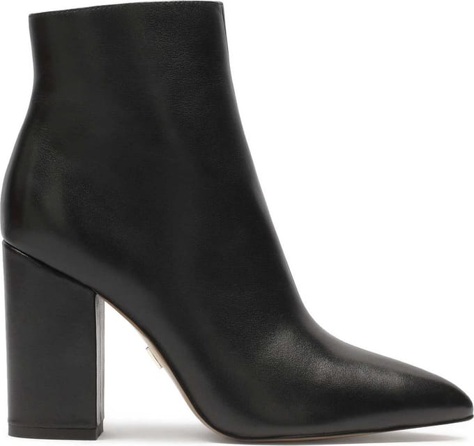 Stiletto leather boots with matching upper
