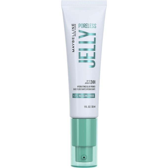Maybelline New York Poreless Jelly Primer - Hydrateert tot 24 uur lang - Formule met 2% Niacinamide - 30ml